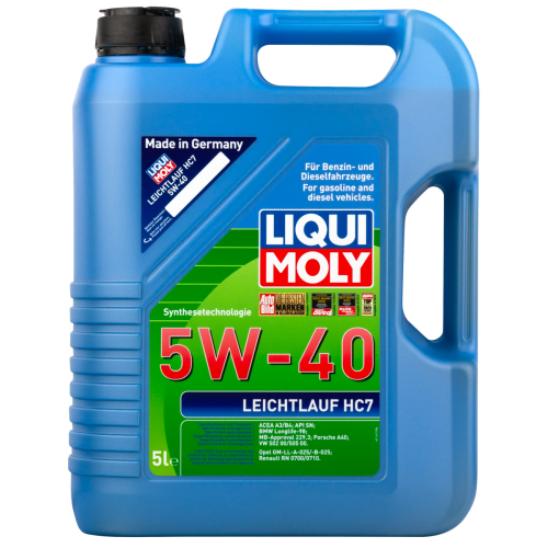 Синтетическое моторное масло Leichtlauf HC 7 5W-40 - 5 л
