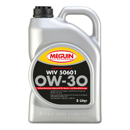 6322 Meguin Синт. мот.масло Megol Motorenoel WIV 50601 0W-30 A5/B5 (5л) - 5 л