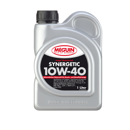 6332 Meguin Мин. мот.масло Megol Motorenoel Synergetic 10W-40 CG-4/SL A3/B3/E3 (1л) - 1 л