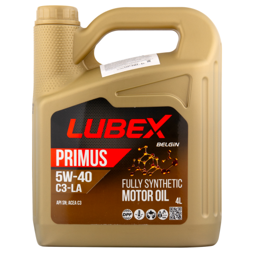 L034-1297-0404 LUBEX Синт-ое мот.масло PRIMUS C3-LA 5W-40 SN C3 (4л) - 4 л