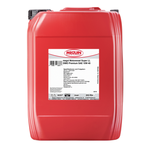 6337 Meguin НС-синт. мот.масло Megol Motorenoel Super LL DIMO Premium 10W-40 CI-4 E4/E7 (20л) - 20 л
