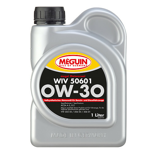 6323 Meguin Синт. мот.масло Megol Motorenoel WIV 50601 0W-30 A5/B5 (1л) - 1 л